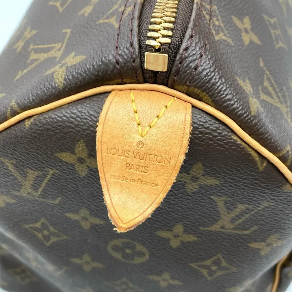 LOUIS VUITTON Brown Monogram Canvas Keepall 45 Boston Bag